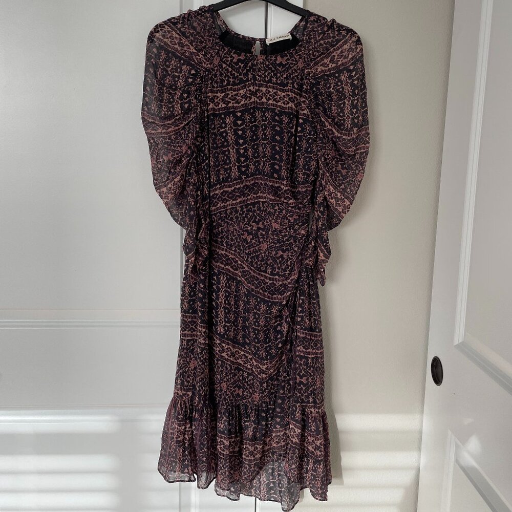 ULLA JOHNSON 4 Small, Ikat Aicha Silk Dress - Picture 3 of 7